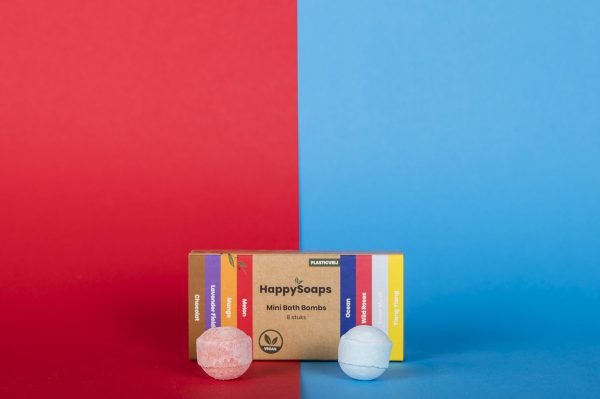 natuurlijke en plastic vrije Mini Bath bombs van happysoaps